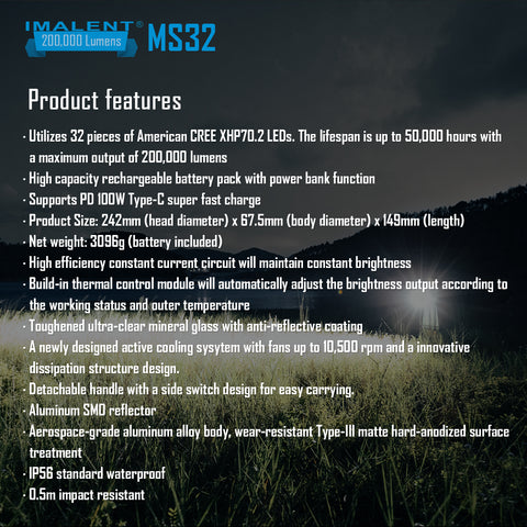 IMALENT MS32 Brightest torch