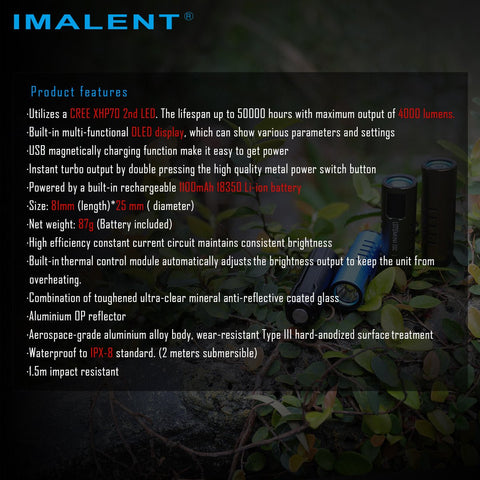 IMALENT LD70 4000 Lumens Brightest Mini Torch - imalentstore.co.uk