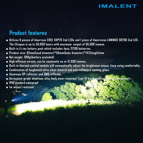 IMALENT MR90 50000 lumen Torch - imalentstore.co.uk