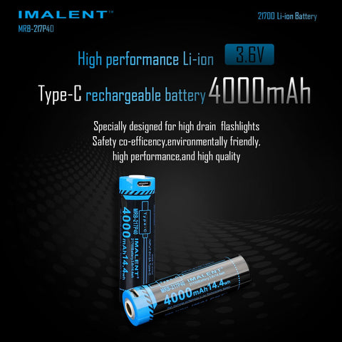 MRB-217P40 4000mAh USB rechargeable Li-ion battery for MS03 and MS03W - imalentstore.co.uk