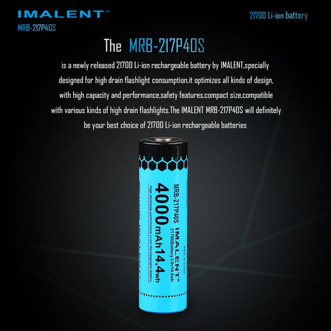 MRB-217P40S High-Capacity 21700 Battery - 4000mAh for MS06 and MS06W - imalentstore.co.uk