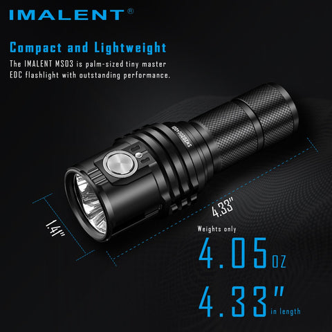 The Brightest EDC Torch IMALENT MS03 13000 Lumen - imalentstore.co.uk